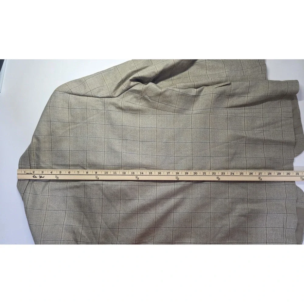 Lauren Ralph Lauren Mens‎ Size 40R Silk Blend Brown Check Blazer